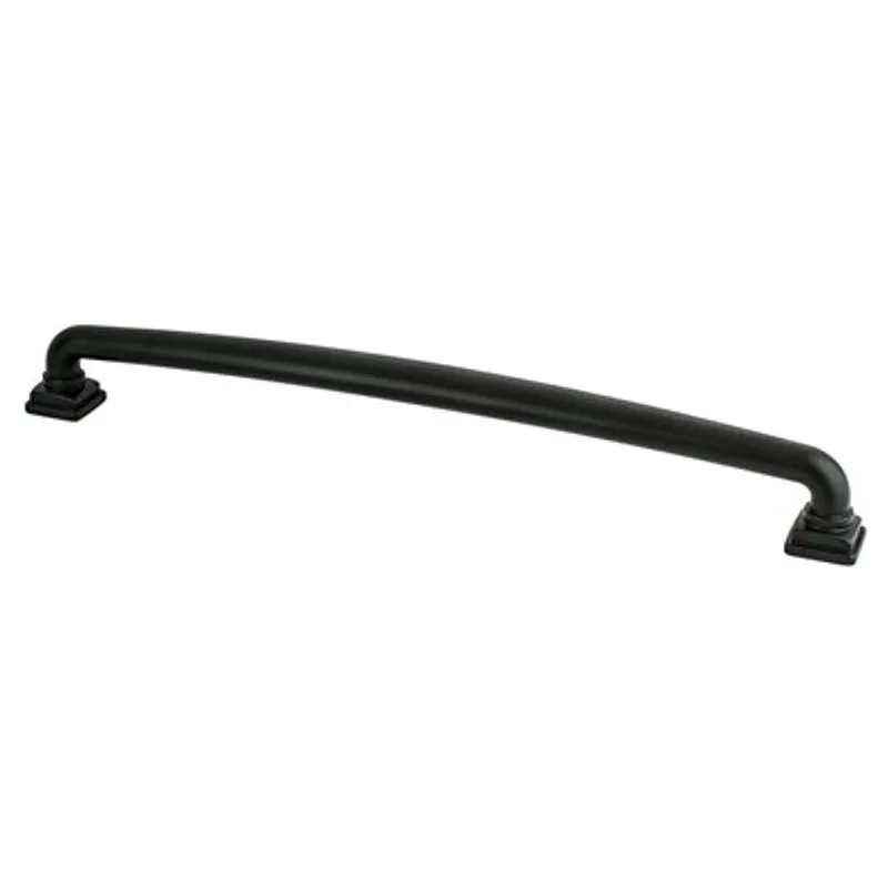 13" Traditional Appliance Pull in Matte Black from Tailored Collection