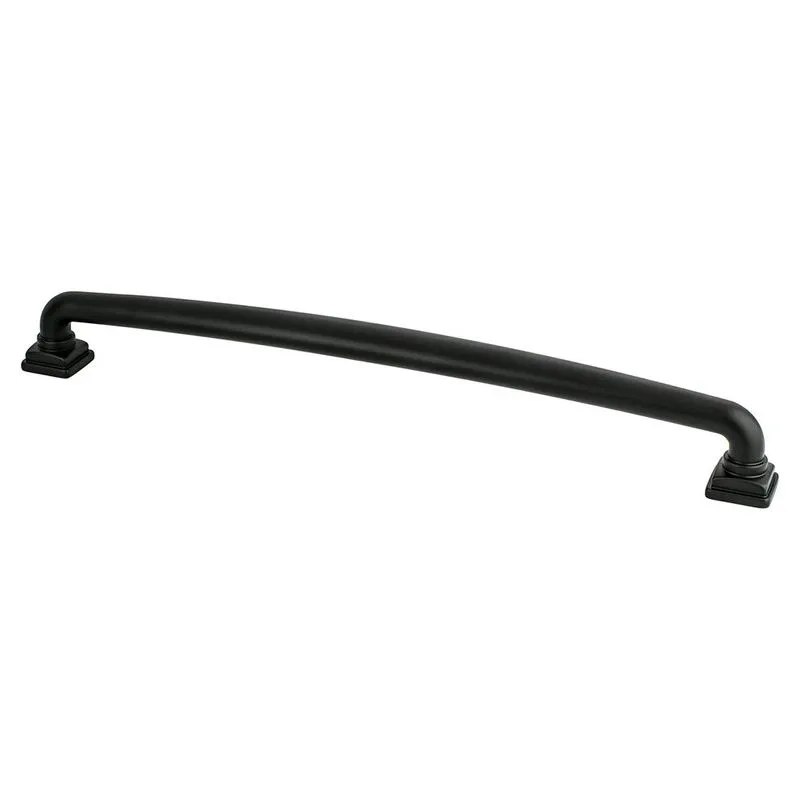 13" Traditional Appliance Pull in Matte Black from Tailored Collection