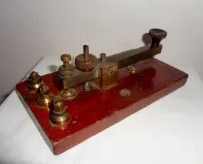 1920s British Straight Sending Morse Key Possibly Made By Walters