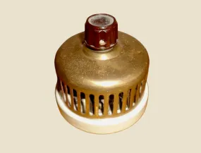 1930s Vintage Rotary Dimmer Light Switch With A Ceramic Base & Brass Cover