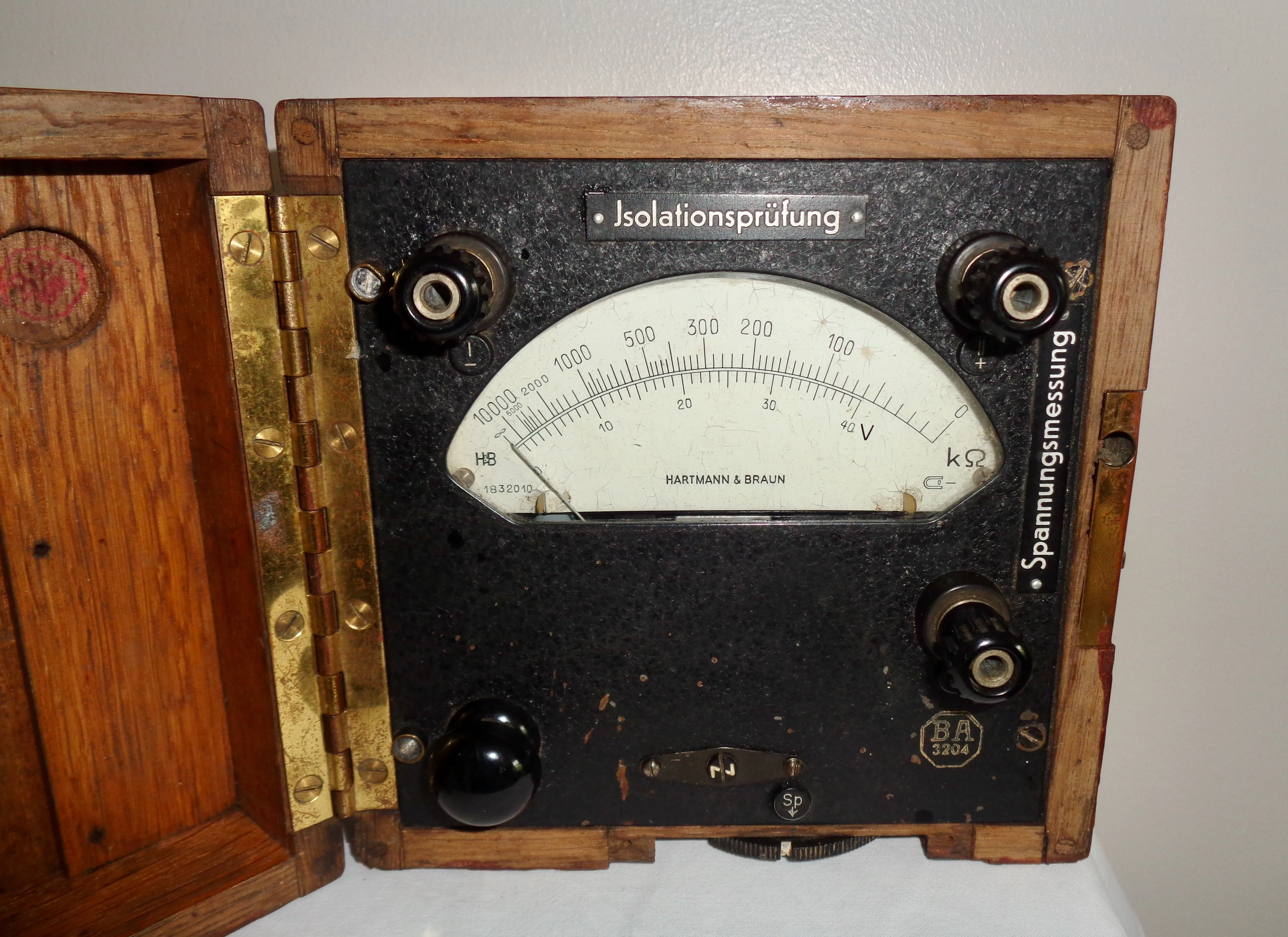 1941 Hartmann And Braun Moving Coil Insulation Meter IKb / FI