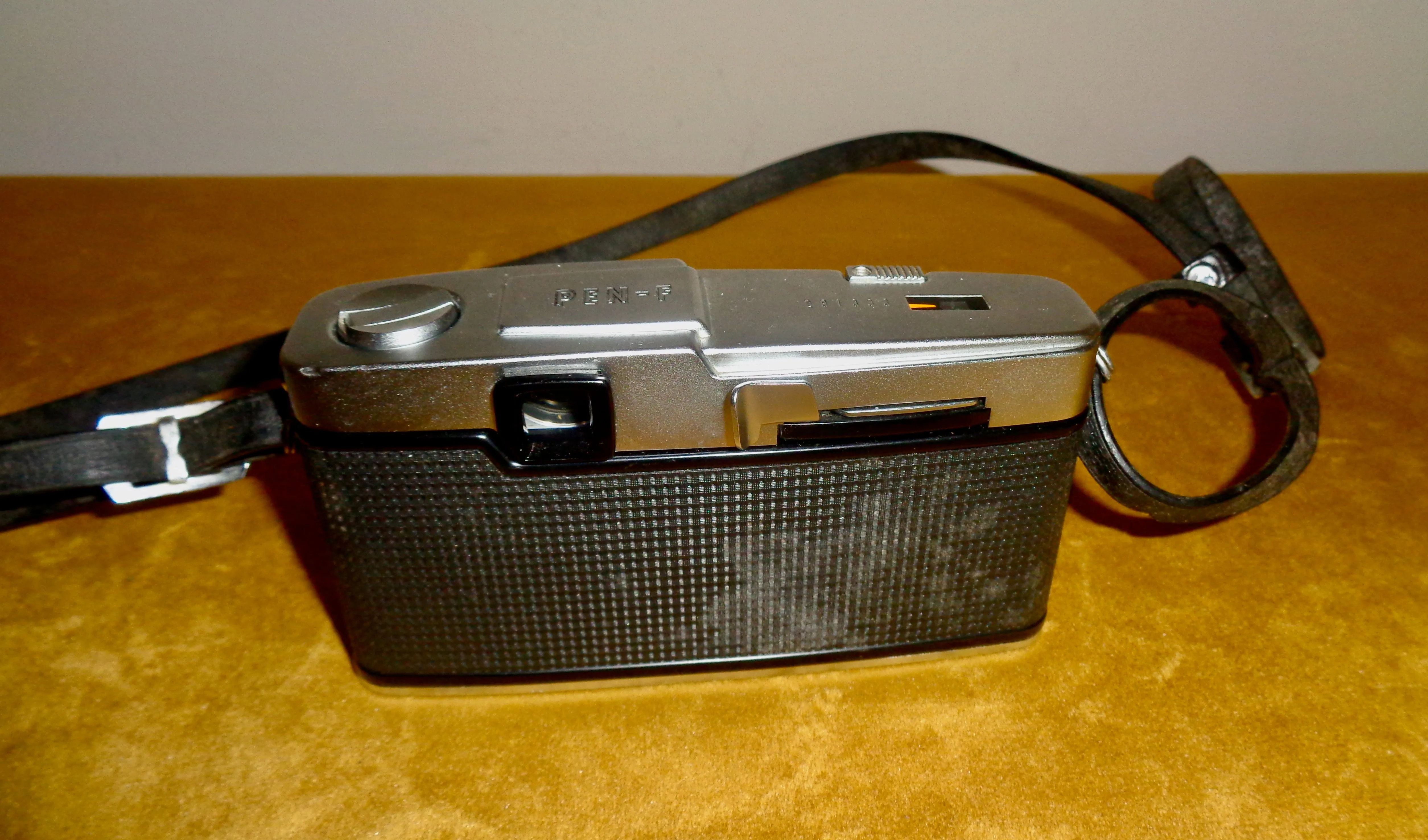 1960s Olympus PenF 35mm SLR Half Frame Camera With F Zuiko Auto-S f1.8 38mm Lens