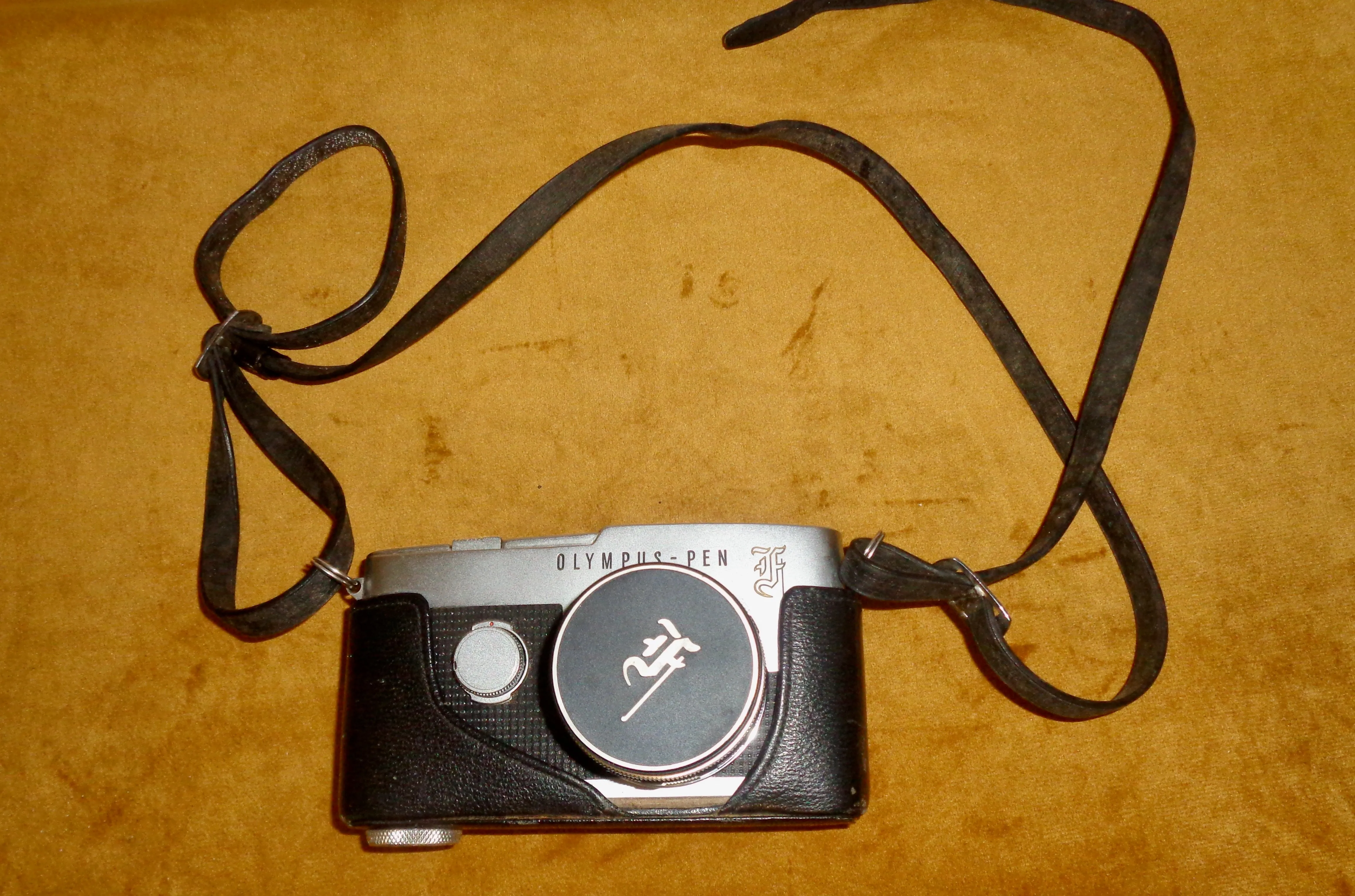 1960s Olympus PenF 35mm SLR Half Frame Camera With F Zuiko Auto-S f1.8 38mm Lens