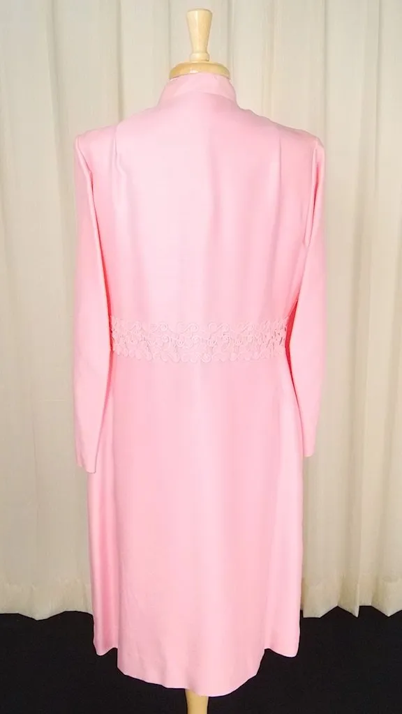 1960s pink Shift w Coat Dress
