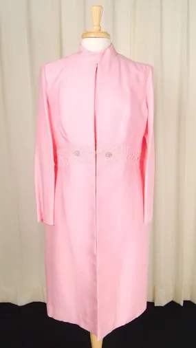 1960s pink Shift w Coat Dress