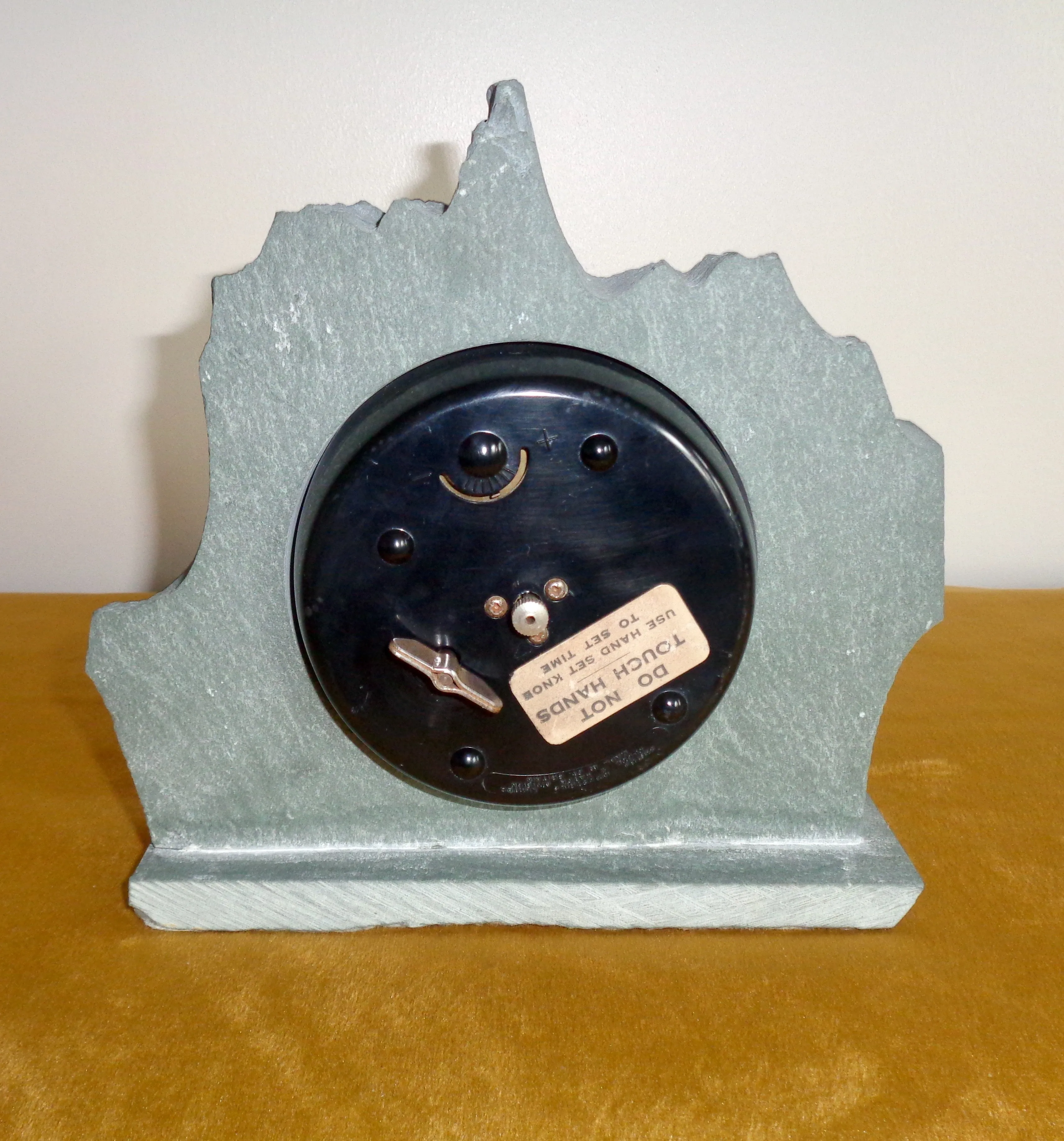 1965 Smiths Movement Desk Clock Set in Lake District Slate