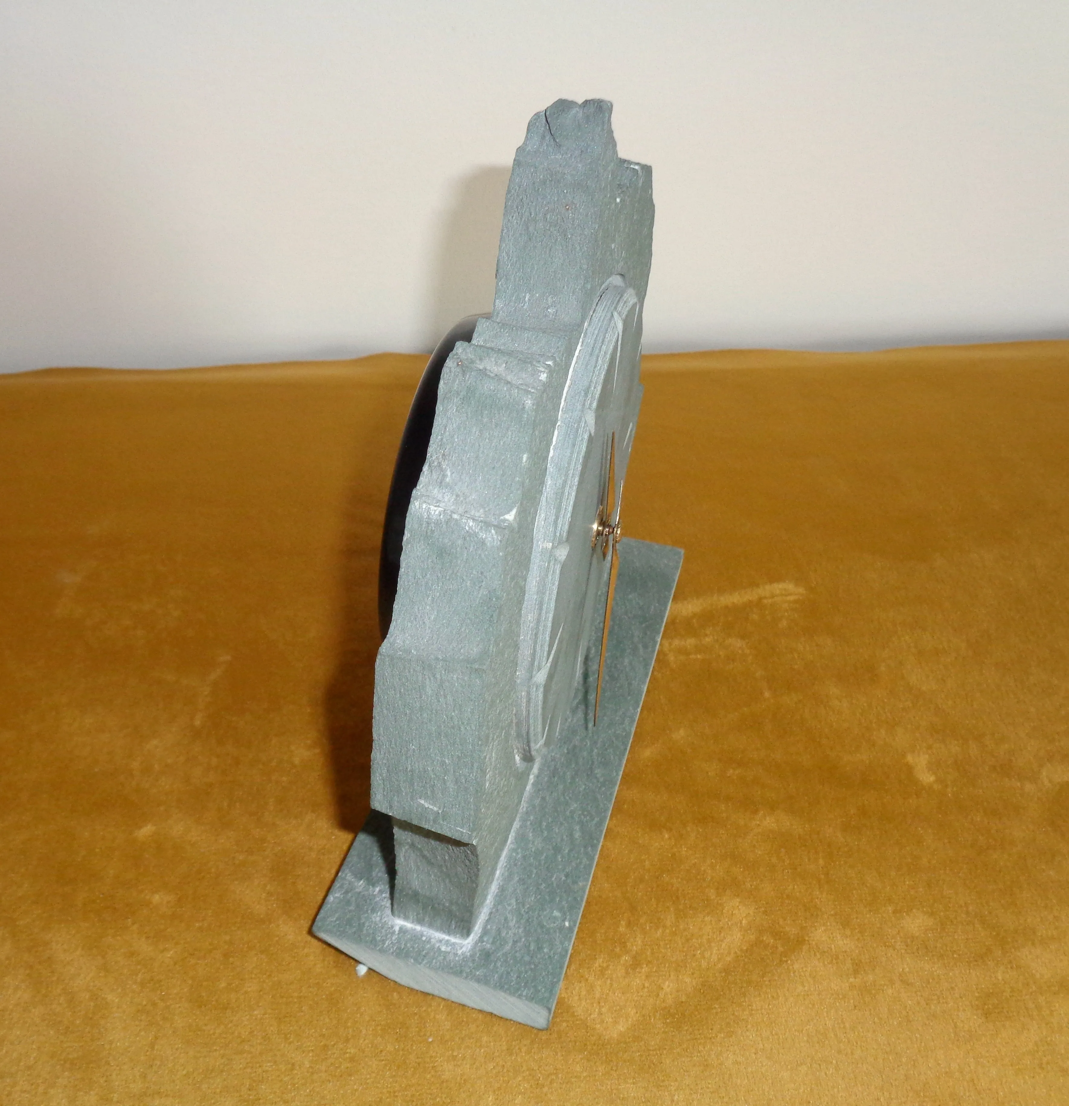 1965 Smiths Movement Desk Clock Set in Lake District Slate
