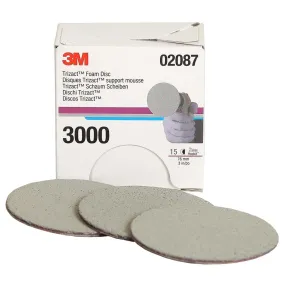 3M 2087 3" Trizact Hookit Discs 15/Bx