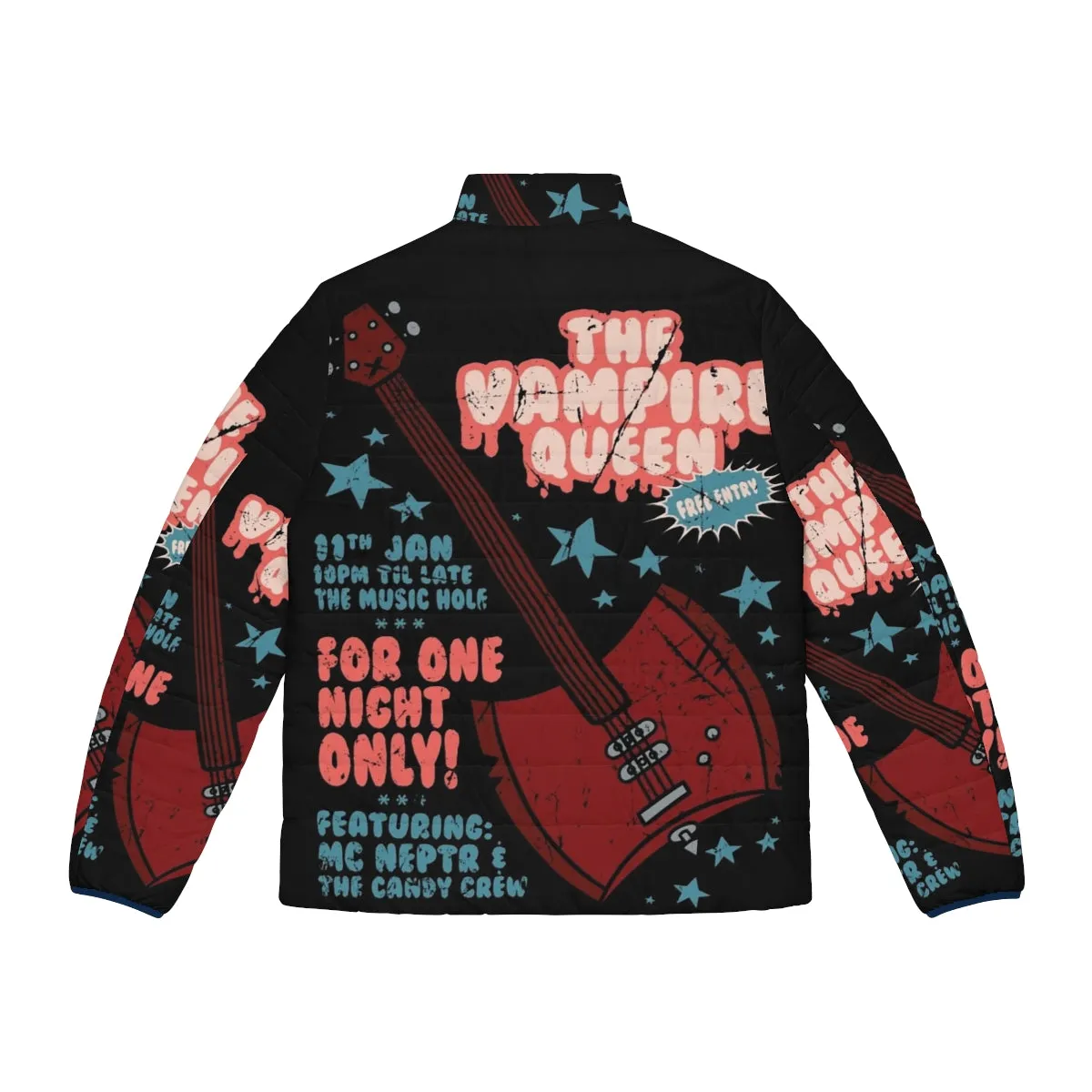 Adventure Time Vampire Queen Music Poster Puffer Jacket