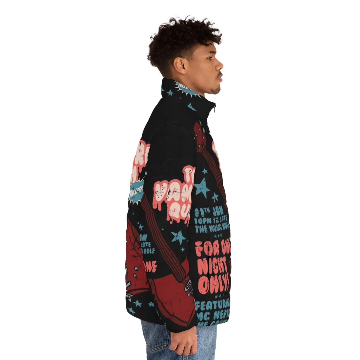 Adventure Time Vampire Queen Music Poster Puffer Jacket