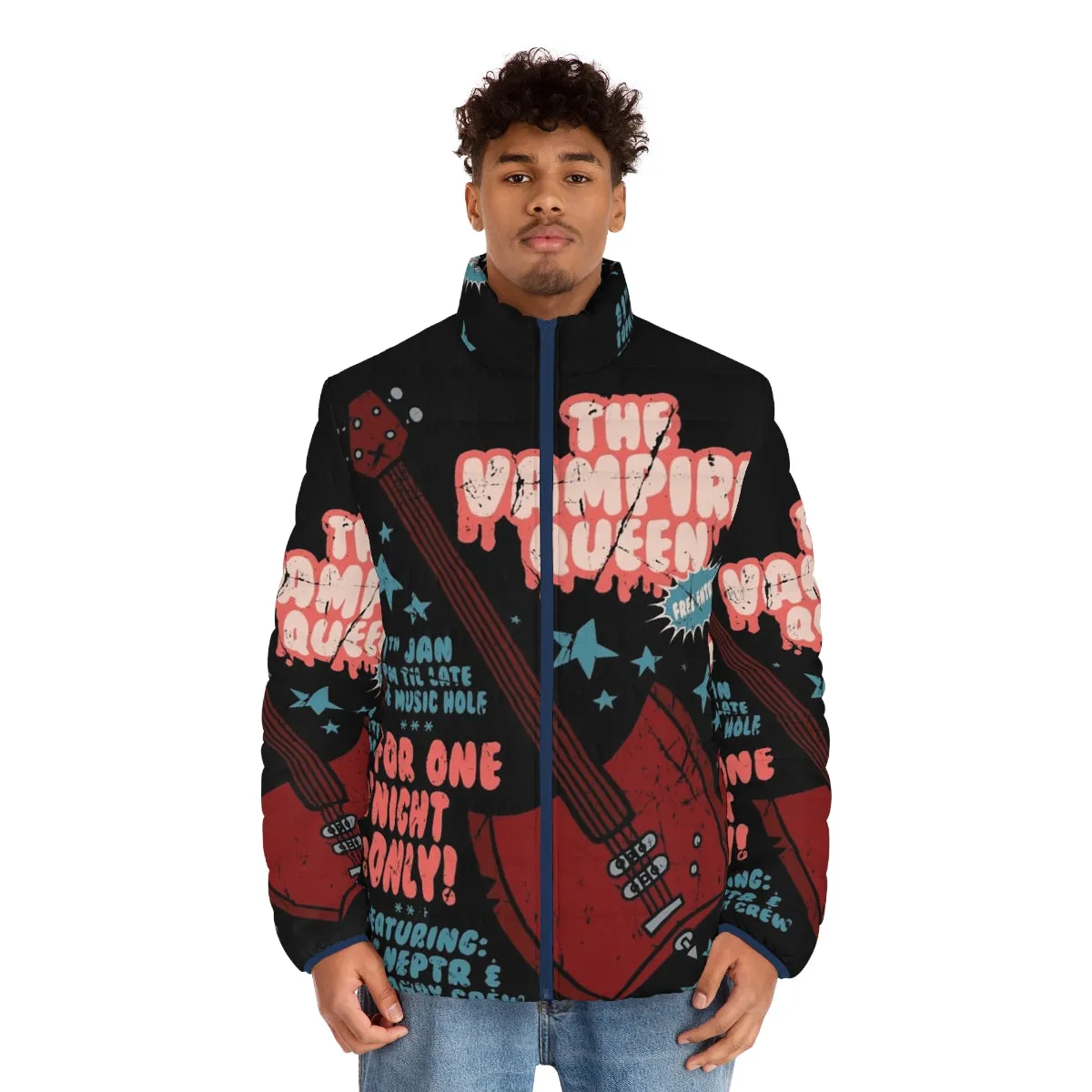 Adventure Time Vampire Queen Music Poster Puffer Jacket