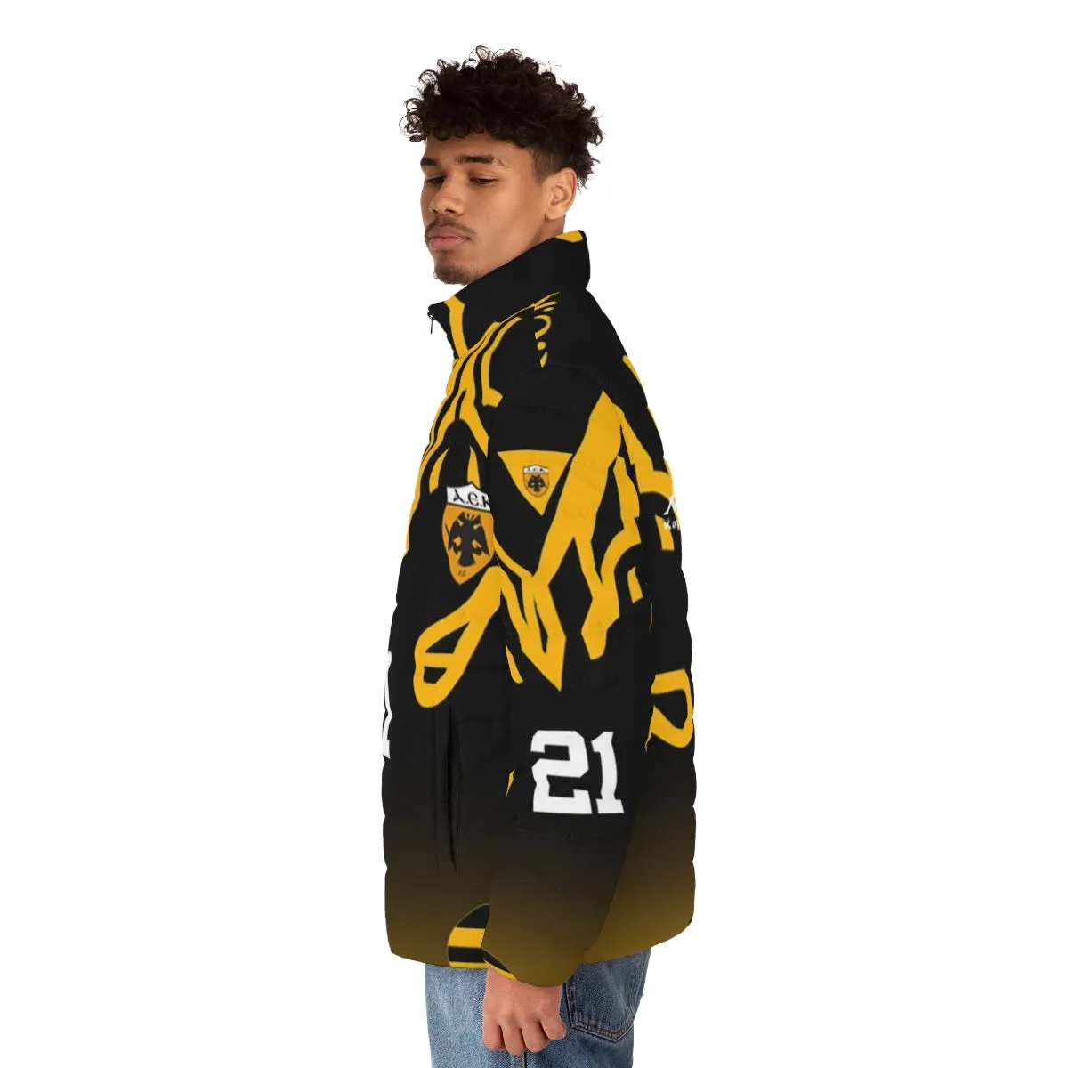 Aek Retro 1997 Homage Puffer Jacket - Vintage 90s Greek Football Style