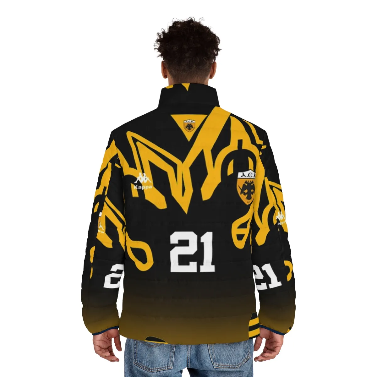 Aek Retro 1997 Homage Puffer Jacket - Vintage 90s Greek Football Style