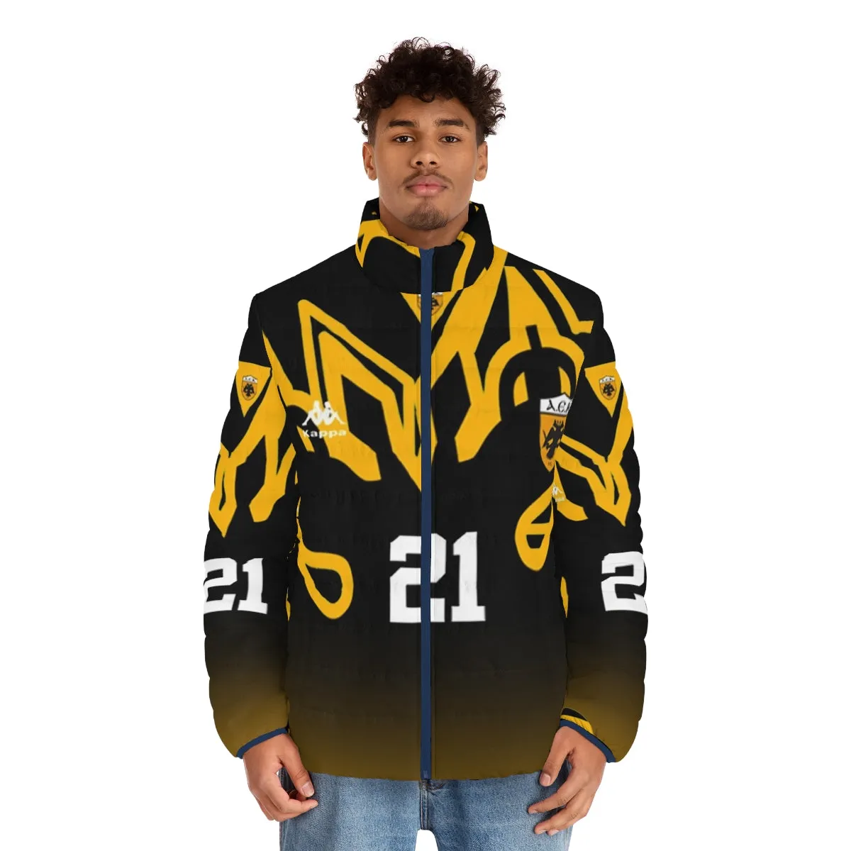 Aek Retro 1997 Homage Puffer Jacket - Vintage 90s Greek Football Style