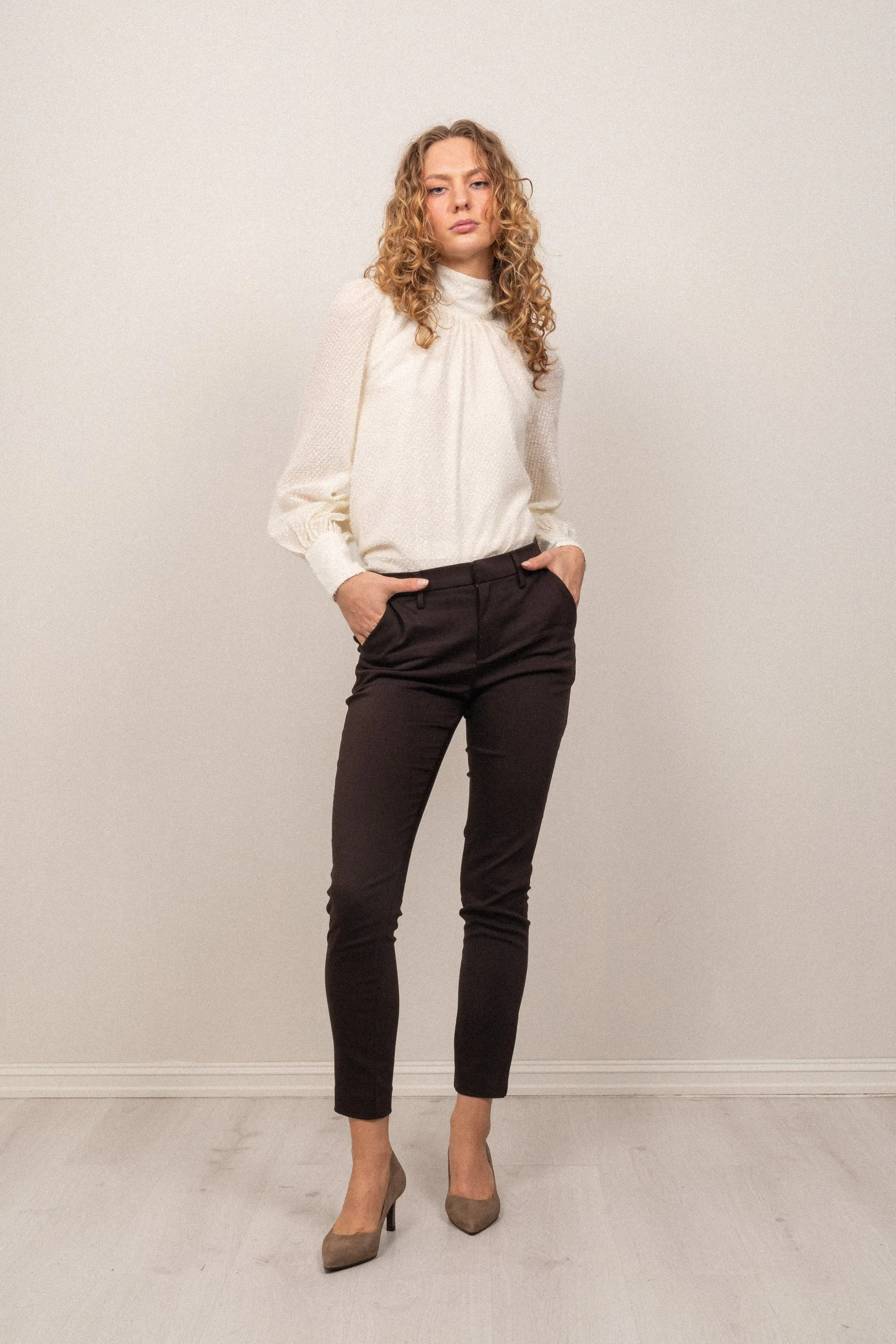 Alice MW Pant - Dark Toffee Brown