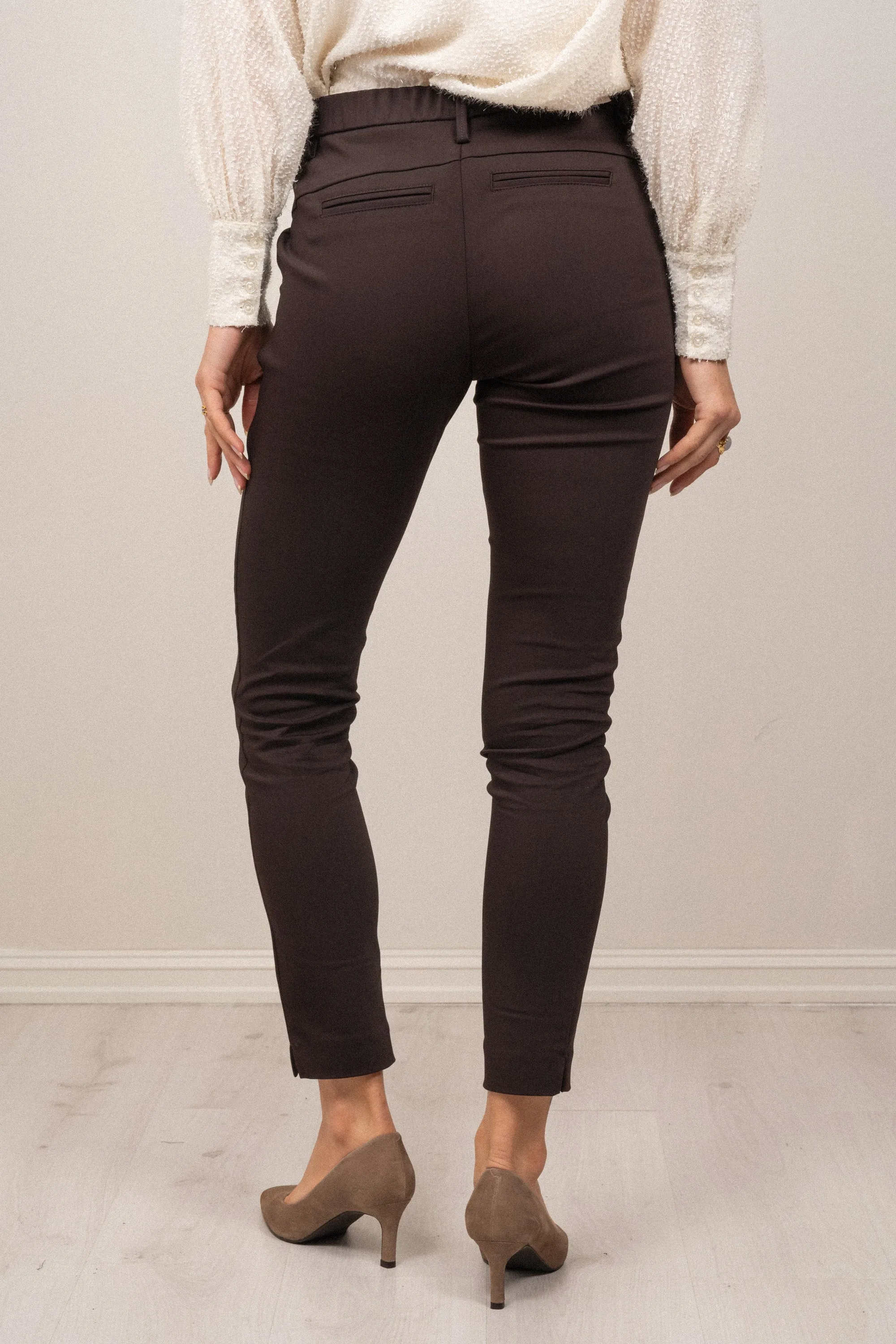 Alice MW Pant - Dark Toffee Brown