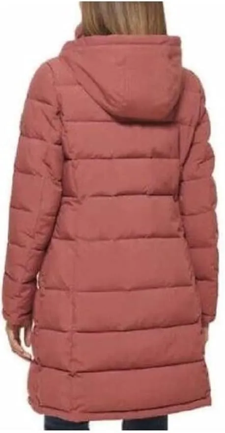 Andrew Marc Ladies' Long Stretch Parka Coat Fur Lined Hood Jacket