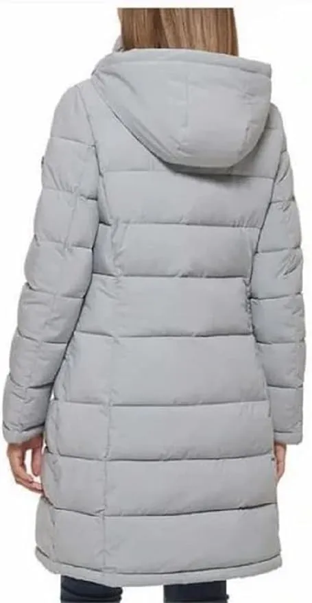 Andrew Marc Ladies' Long Stretch Parka Coat Fur Lined Hood Jacket