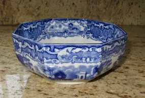 Antique George Jones Abbey Ware Blue And White Pottery Bowl