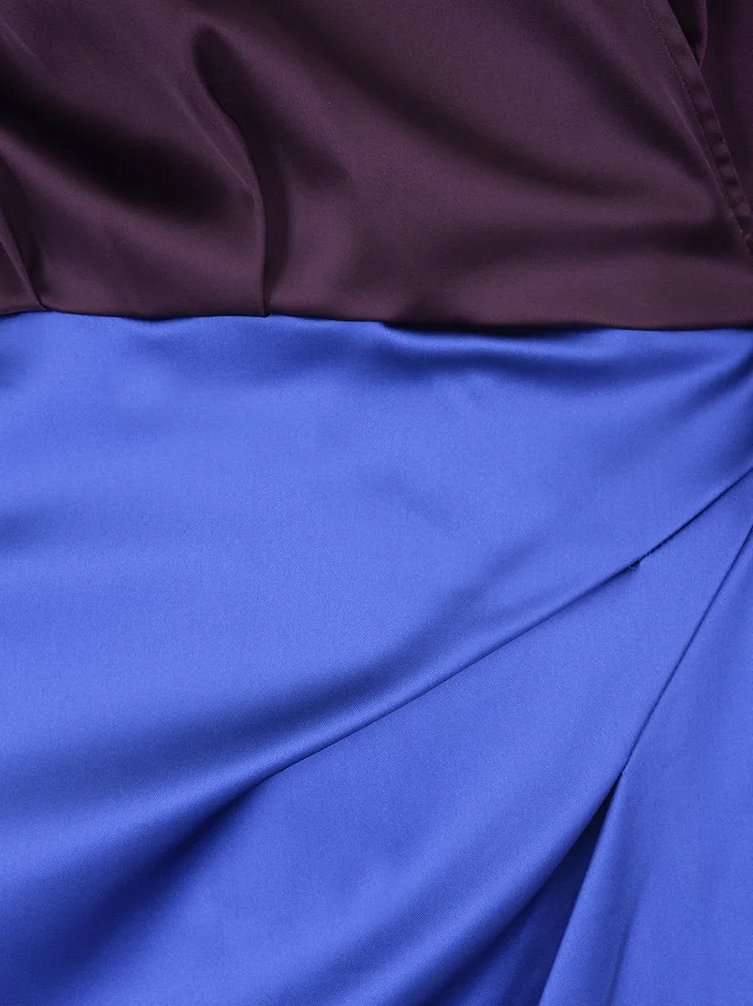 Attico Contrast Wrap Dress