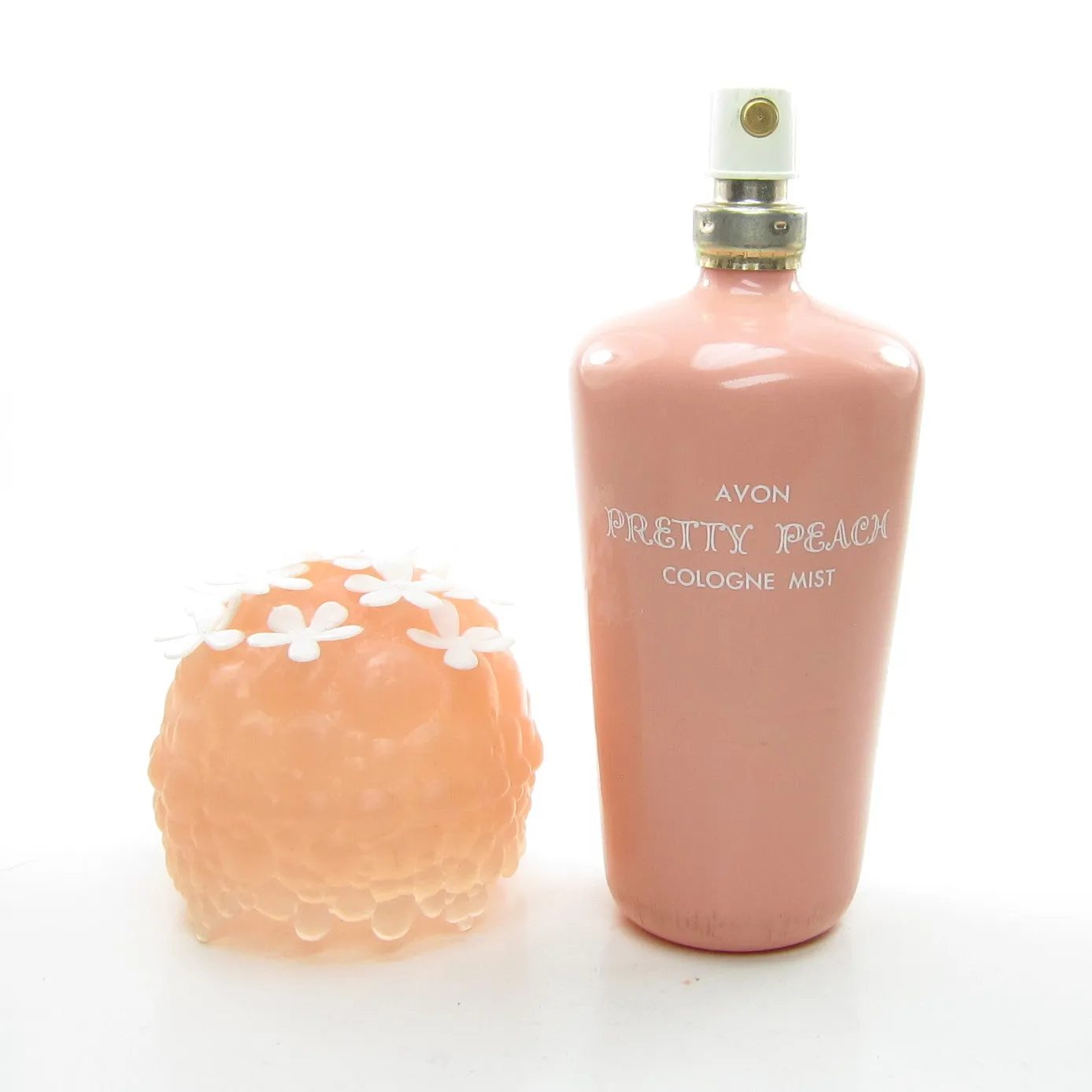 Avon Pretty Peach Vintage Cologne Mist Perfume Bottle