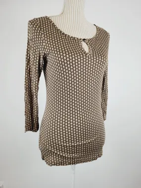 BANANA REPUBLIC PATTERNED TOP LADIES SMALL PRE-LOVED