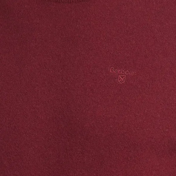 Barbour Essential Lambswool Crew Neck Ruby