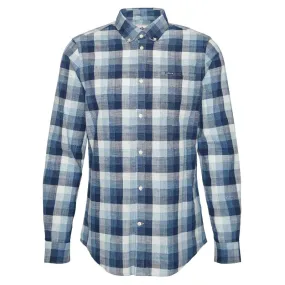 Barbour Hillroad Tailored Mens Shirt - Navy
