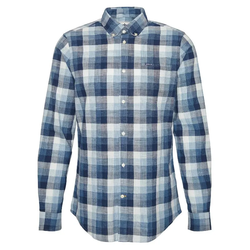 Barbour Hillroad Tailored Mens Shirt - Navy