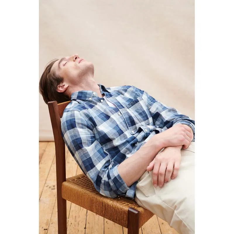 Barbour Hillroad Tailored Mens Shirt - Navy