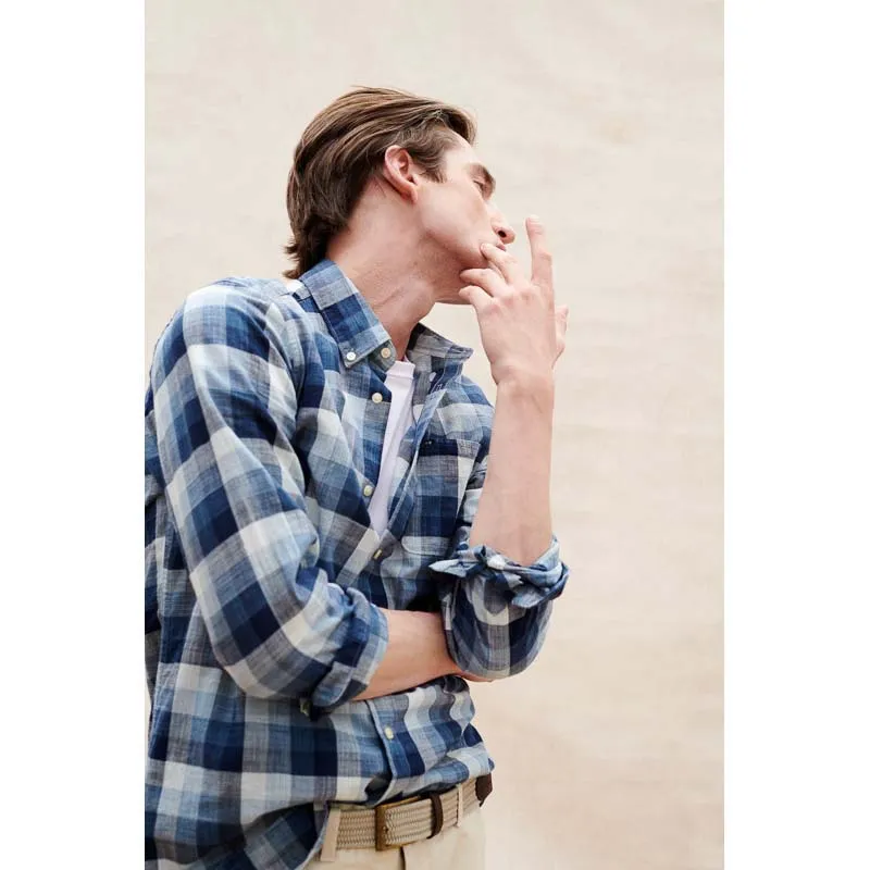 Barbour Hillroad Tailored Mens Shirt - Navy