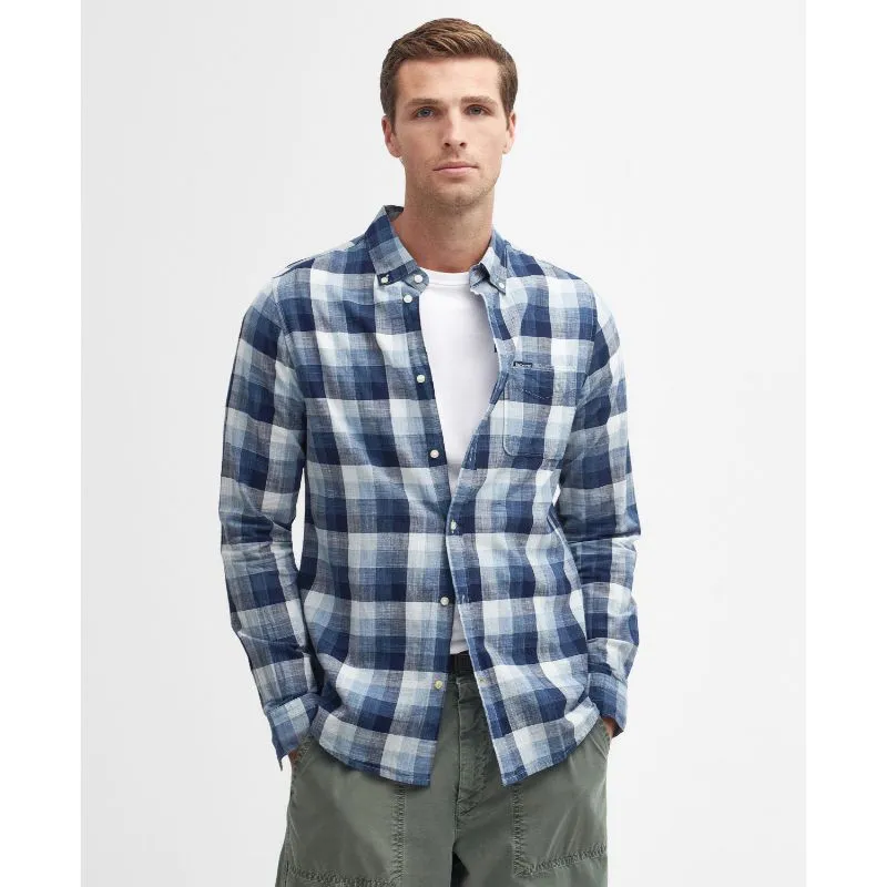 Barbour Hillroad Tailored Mens Shirt - Navy