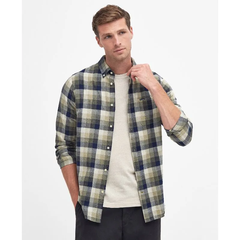 Barbour Hillroad Tailored Mens Shirt - Olive
