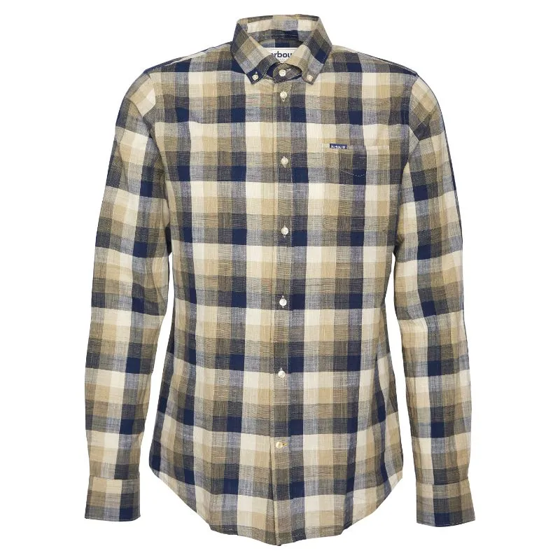 Barbour Hillroad Tailored Mens Shirt - Olive