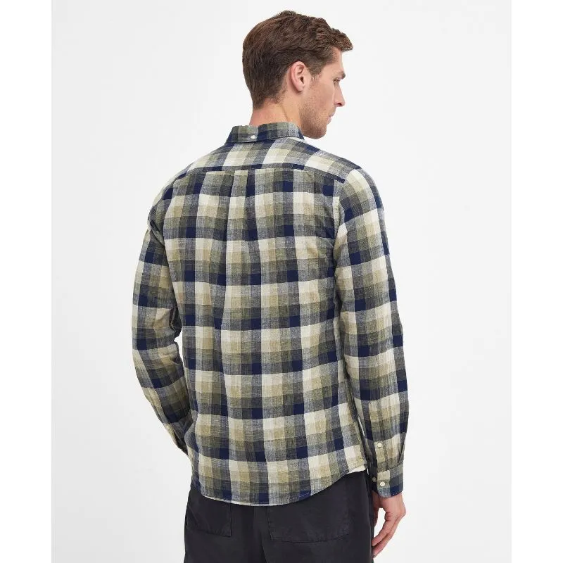 Barbour Hillroad Tailored Mens Shirt - Olive