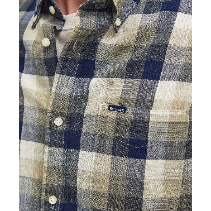 Barbour Hillroad Tailored Mens Shirt - Olive
