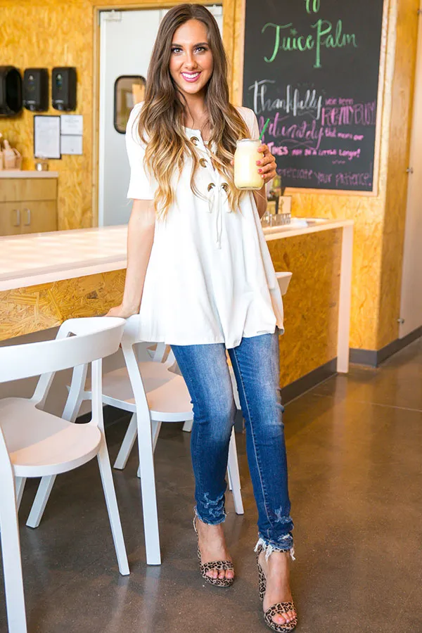 Bat My Lashes Tunic in Ivory