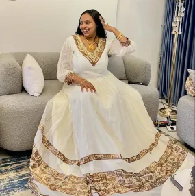 Beautiful Brown Design Habesha Dress Modern Ethiopian Dress Habesha Kemis Design