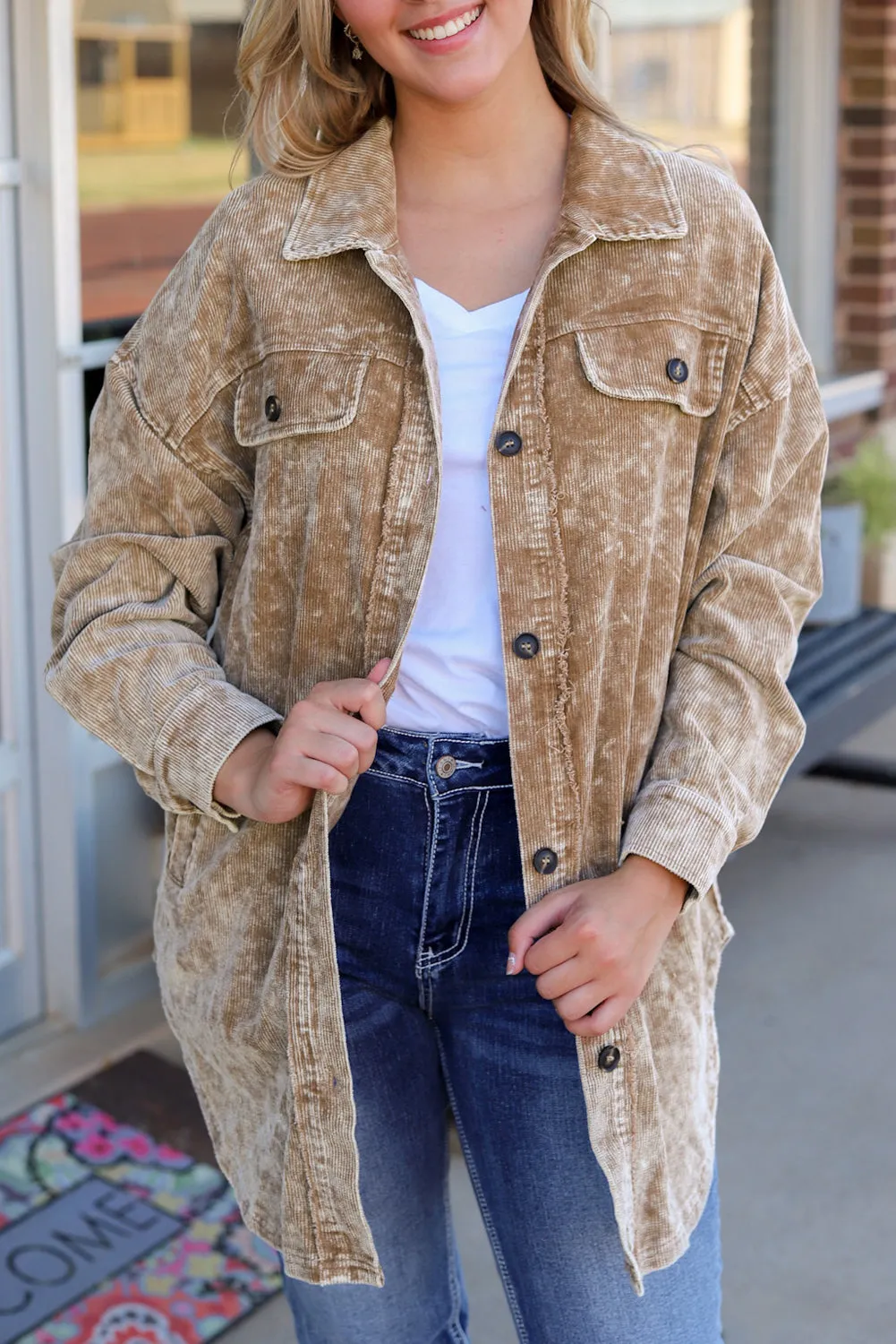 Beige Corduroy Jacket