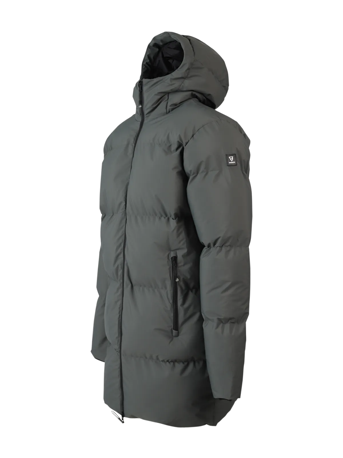 Bigmain Men Long Puffer Jacket | Mud Green