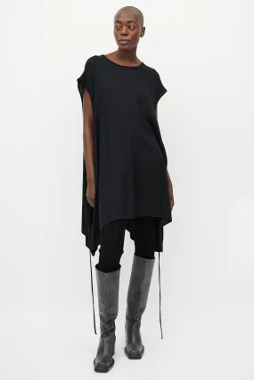 Black Wrap Tunic Dress