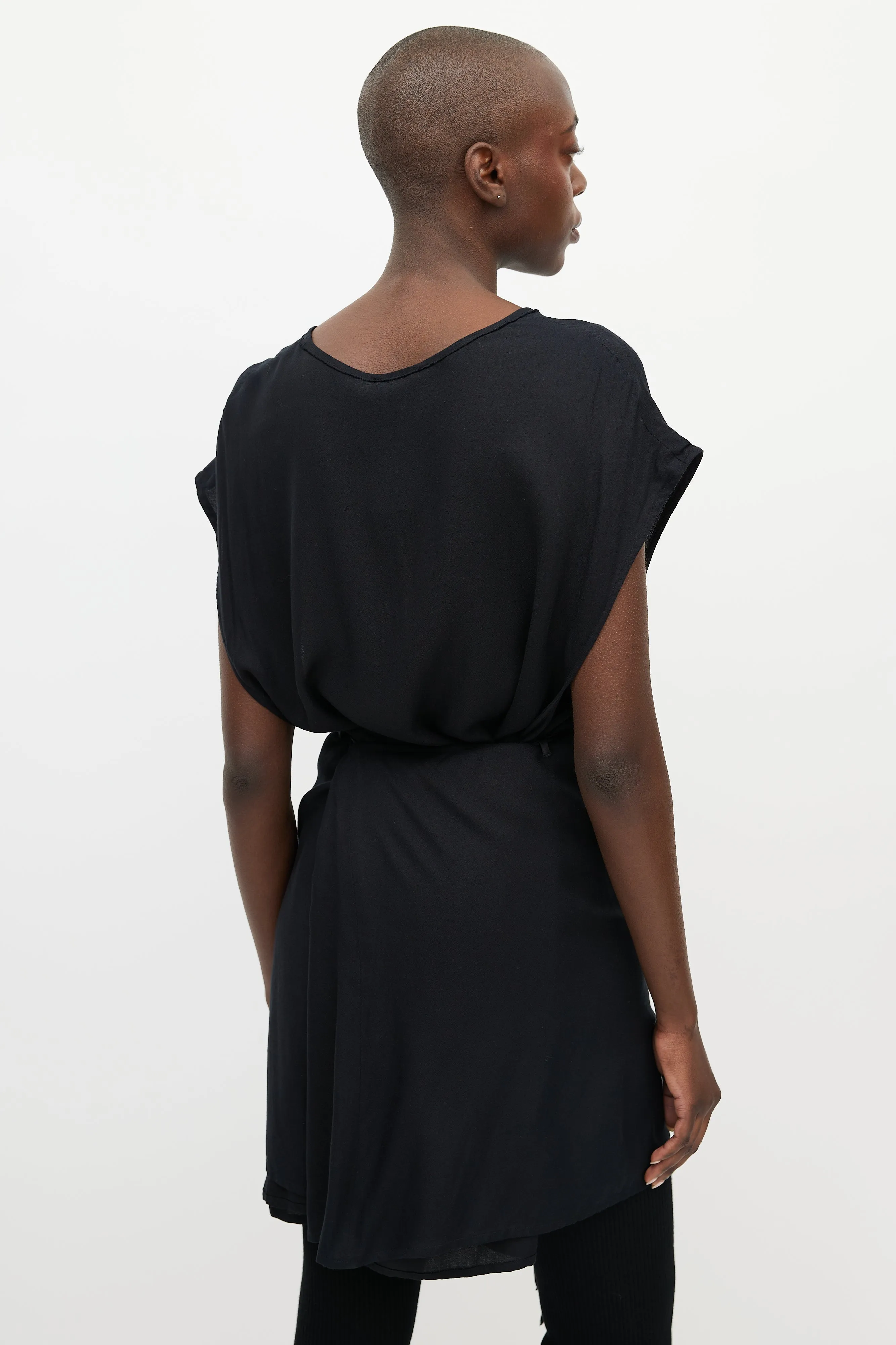 Black Wrap Tunic Dress