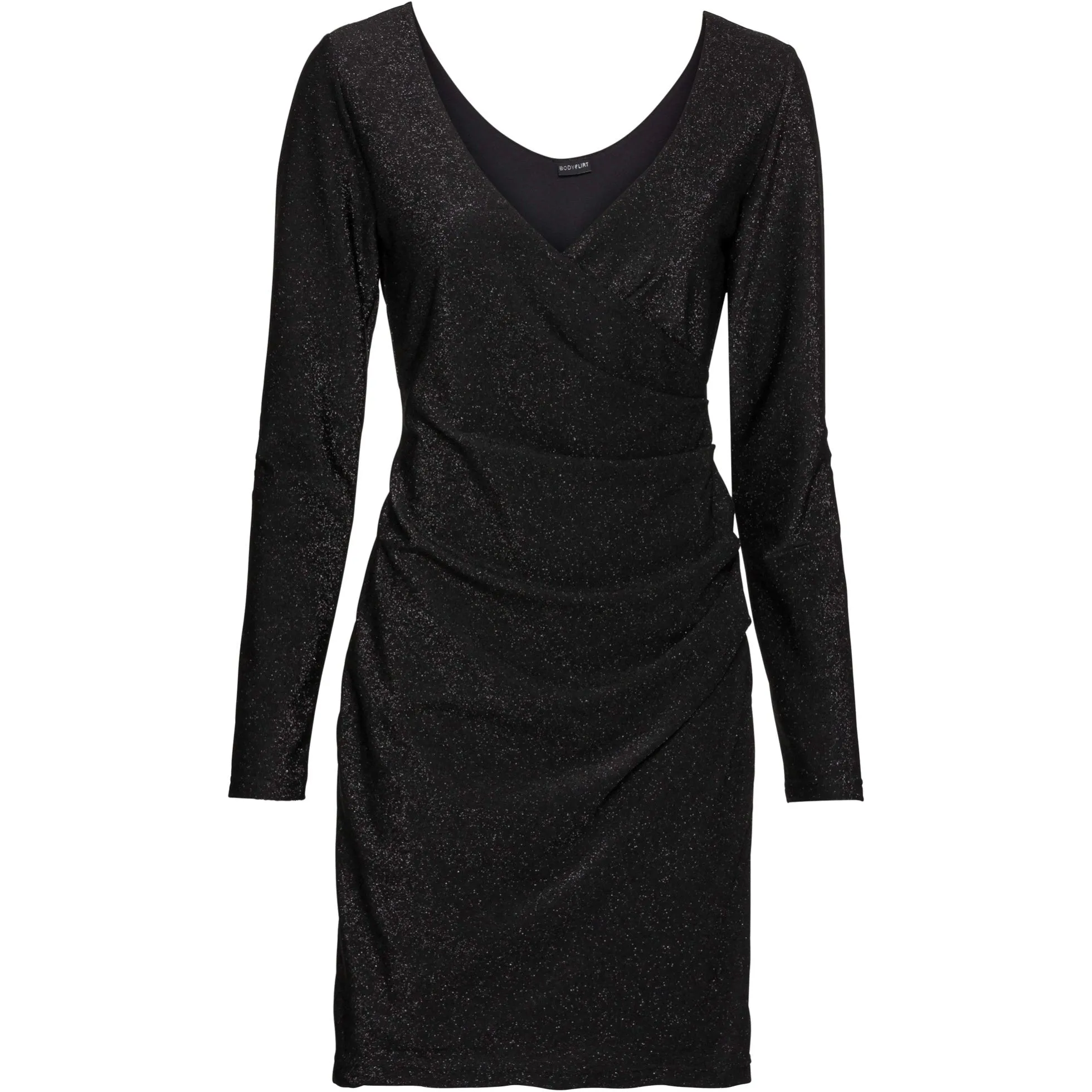 Bodyflirt Black Sparkly Wrap Dress