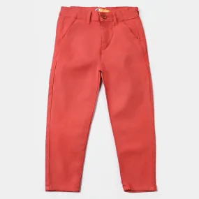 Boys Cotton Pant Solid Red