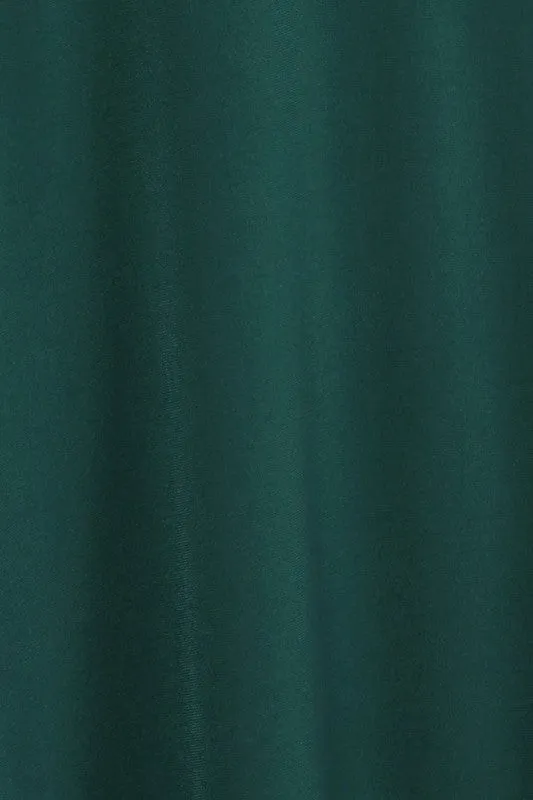 Brooke Faux Wrap Dress in Hunter Green PLUS SIZE