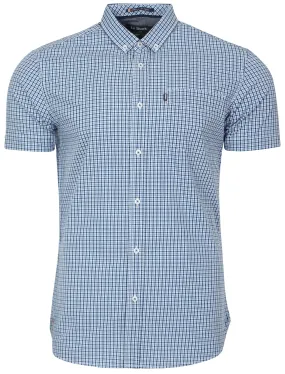 Cicero Gingham Shirt in Blue - Le Shark