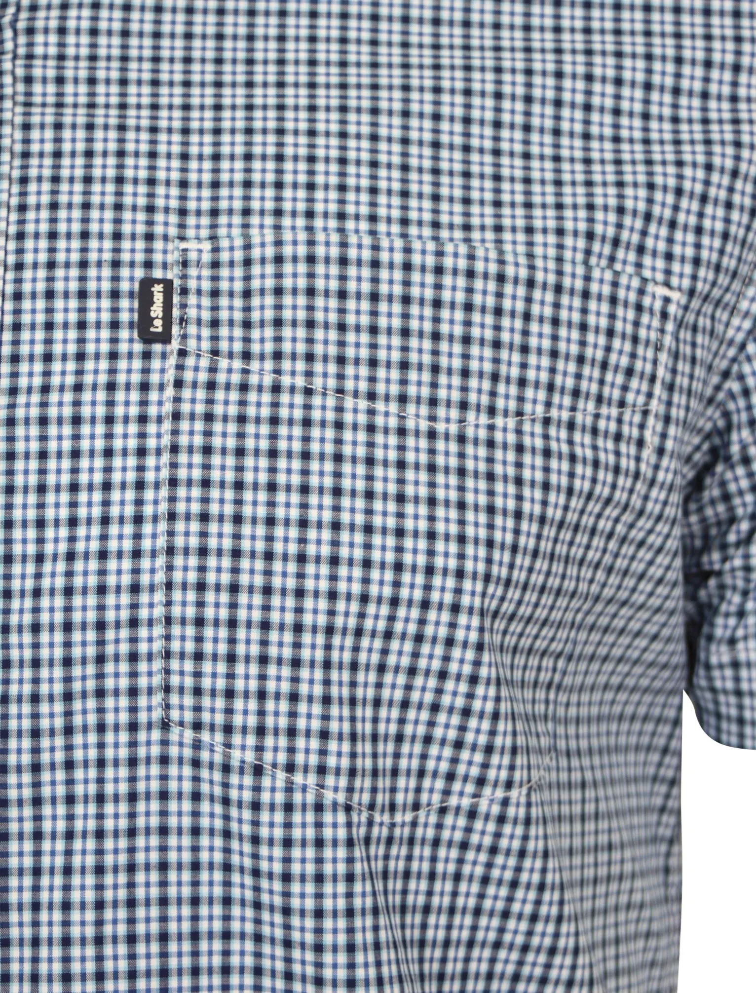 Cicero Gingham Shirt in Blue - Le Shark
