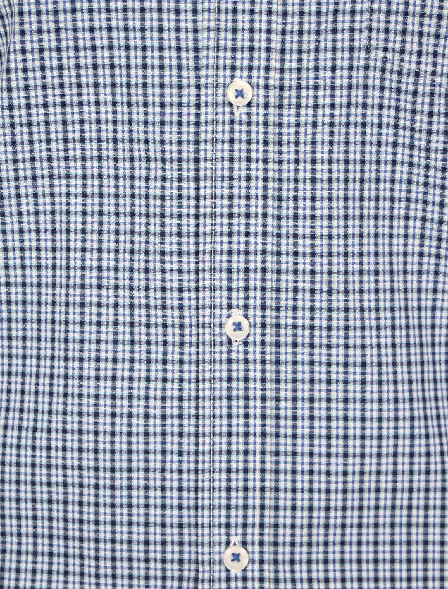 Cicero Gingham Shirt in Blue - Le Shark