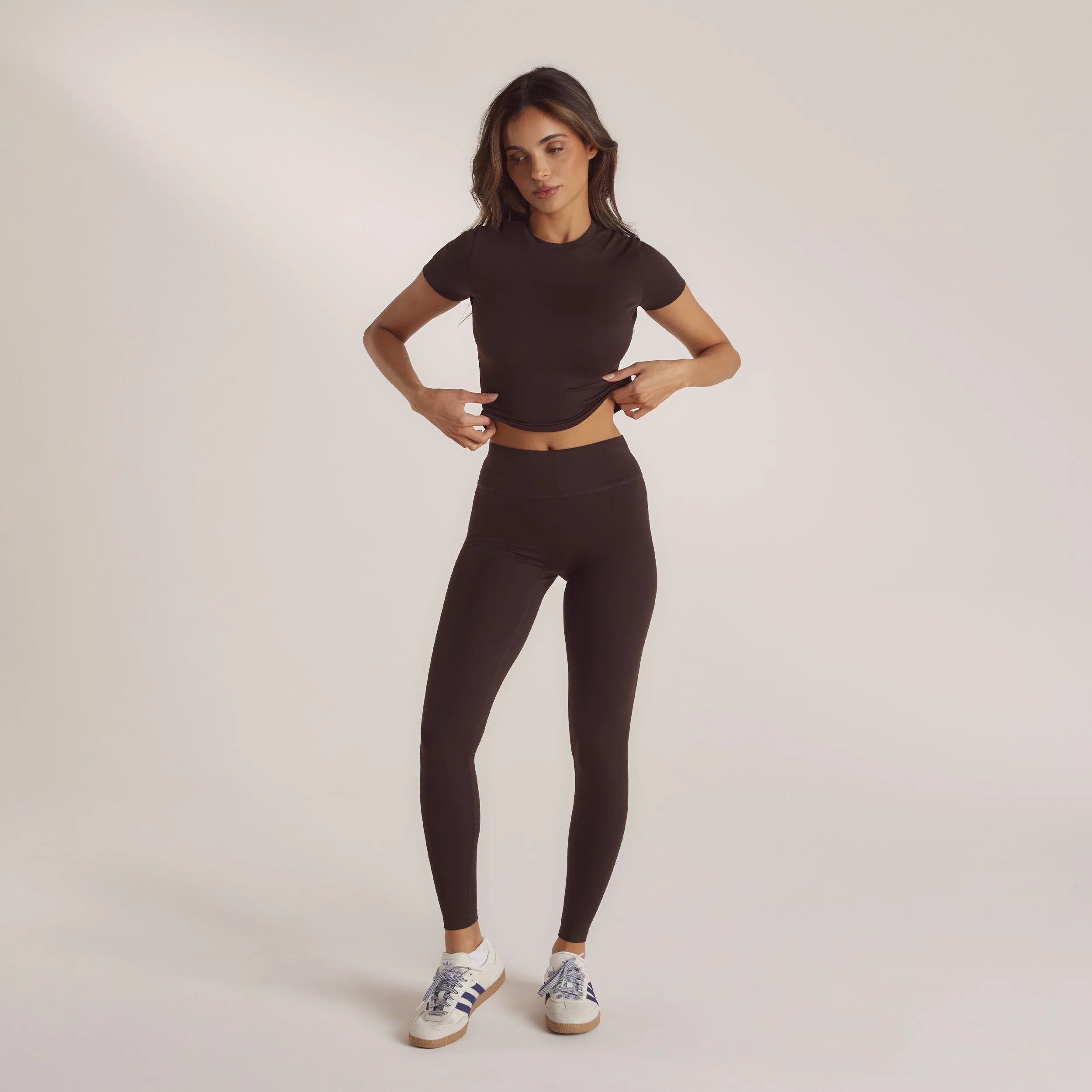 Classic Fitted Top - Coffee Bean