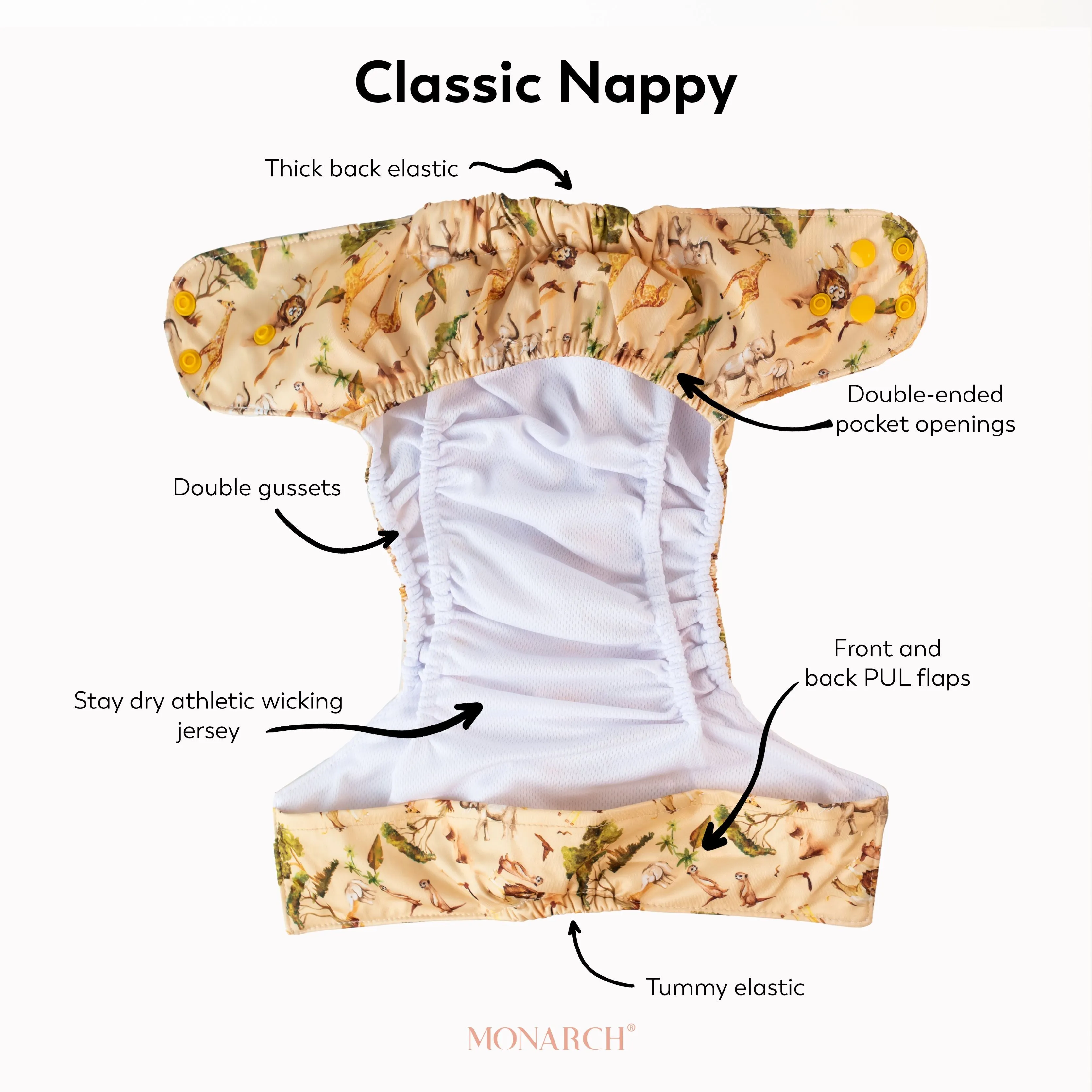 Classic Reusable Nappies | 6x Bundle